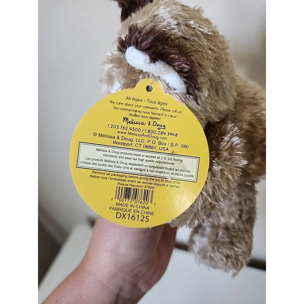 Melissa and‎ Doug Rascal Raccoon Plush Stuffed Animal Discontinued HTF 6" - Picture 3 of 8